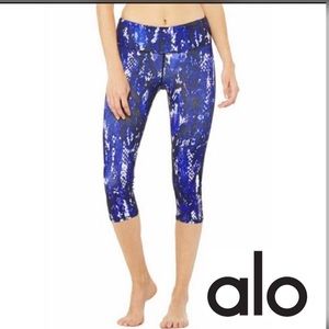 ALO Yoga Electric Blue Python Leggings